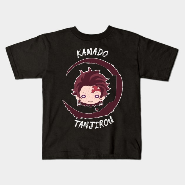 DEMON SLAYER (KIMETSU NO YAIBA) TANJITO GRUNGE STYLE Kids T-Shirt by FunGangStore